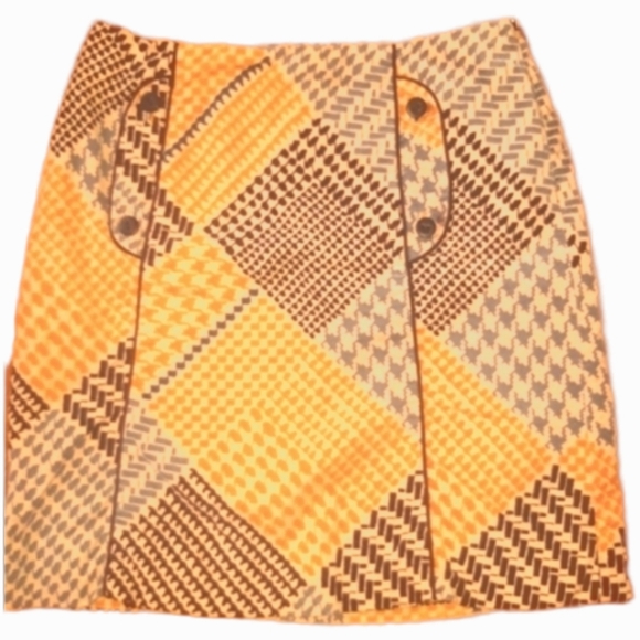 (M)🌟Host Pick🌟🔥ANTHROPOLOGIE🌟🔥Mavae Plaid Velvet Skirt W14.5"×L20" - Picture 1 of 14